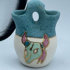 Native American style ceramic wedding vase with a southwest theme.